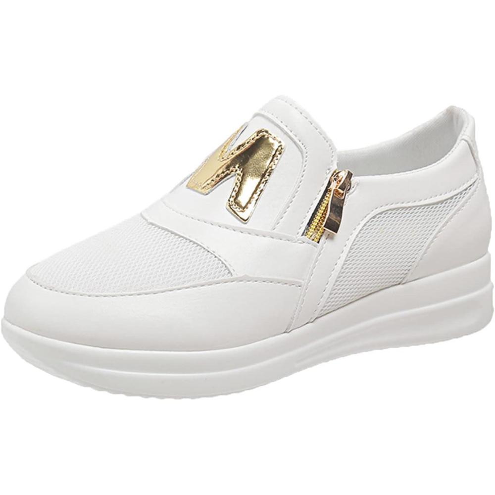 image:imageChaussures Orthopdiques Confort Orthopdique Basket Chaussures Aponvrosite Chaussure Femme Chaussure De Marche Femme Orthopdique Ete Sneakers CourseBlanc