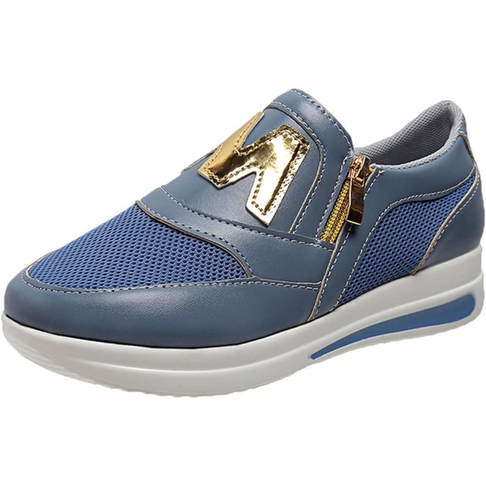 image:imageChaussures Orthopdiques Confort Orthopdique Basket Chaussures Aponvrosite Chaussure Femme Chaussure De Marche Femme Orthopdique Ete Sneakers CourseBleu Clair