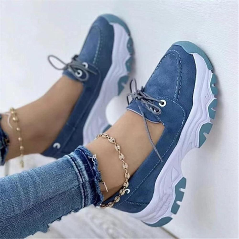 image:imageDfcdcoo Baskets orthopdiques pour femmes chaussures de marche orthopdiques pour femmes chaussures de marche dcontractes pour femmesBleu