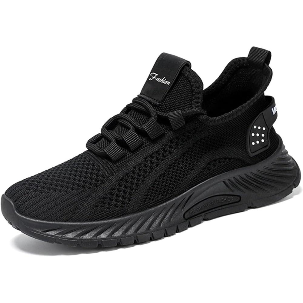 image:imageMorbuy 2024 Laage Basket Marche Femme Respirantes Chaussures de Running Marche Sport tricotes Fond SoupleTravail Mode Lgres Sneakers Gym Fitness Sneaker Respirante Legere ShoesG 2806 Noir