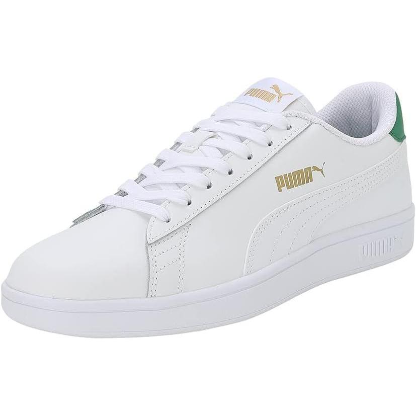 image:imagePuma Smash V2 L BasketsMixtePuma White Puma White Amazon Green Puma Team Gold