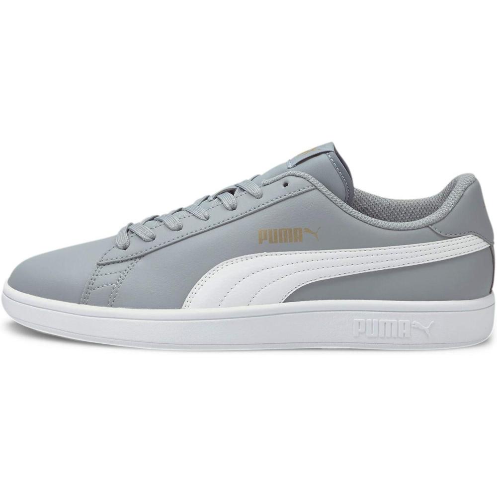 image:imagePuma Smash V2 L BasketsMixteQuarry Puma White Puma Team Gold