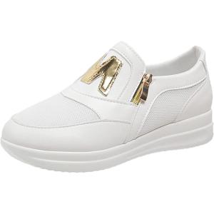 Chaussures Orthopédiques Confort Orthopédique Basket Chaussures Aponévrosite Chaussure Femme Chaussure De Marche Femme Orthopédique Ete Sneakers Course(Blanc)