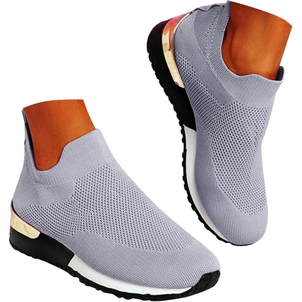image:imageChaussure De Sport Femme OrthopDiques Pas Cher A La Mode Basket Mode Air Running Course Chaussures Jogging Baskets Ete Respirantes Casual Mesh Respirant Confort Sneakers 2025Grey2