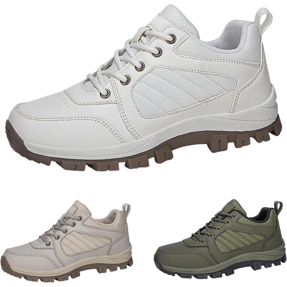 image:imageGenerisch Chaussures de marche Chaussures de randonne pour femme Chaussures de trekking Pieds larges Impermables Chaussures de loisirs Chaussures dt Chaussures de travailBlanc