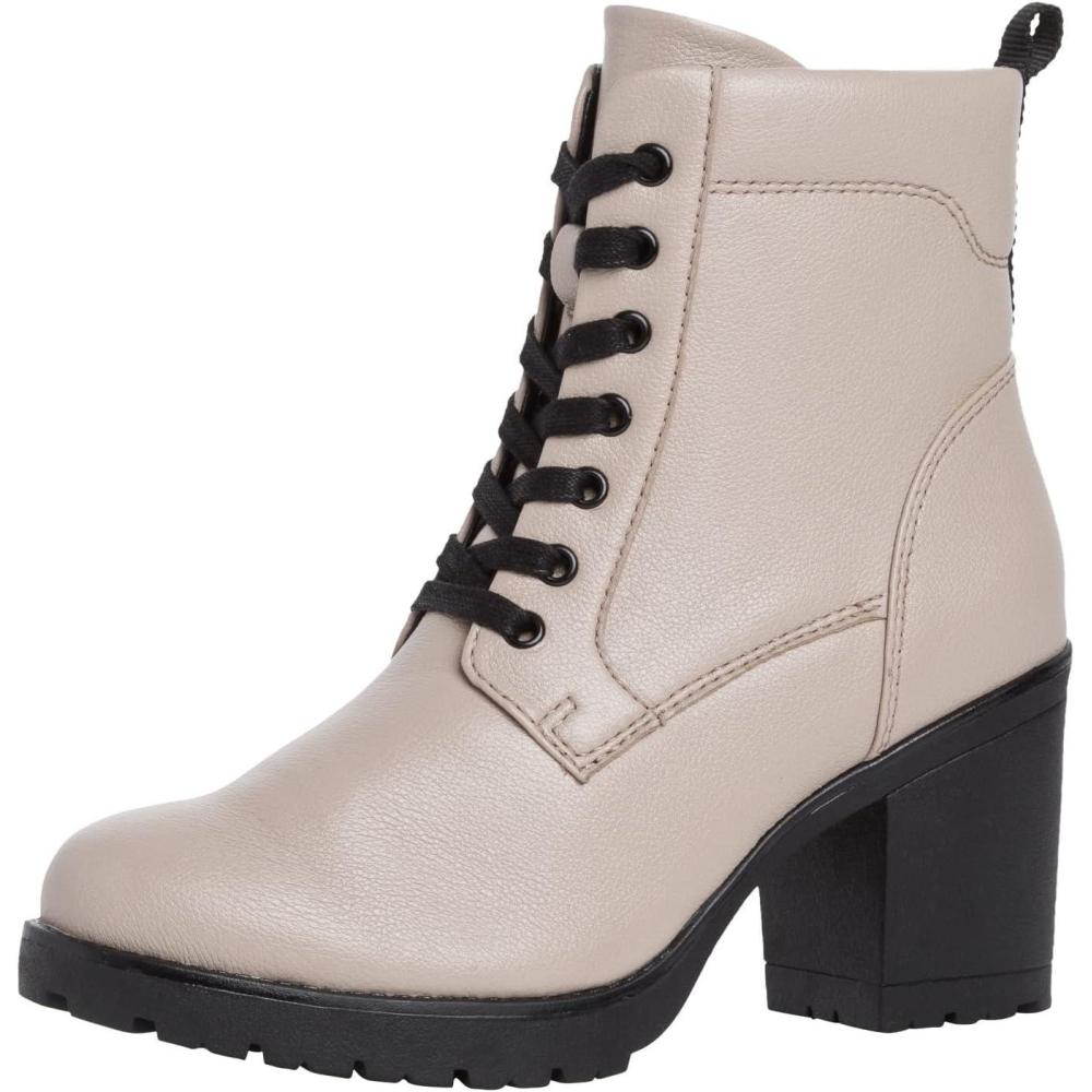 image:imageMARCO TOZZI Bottines Lacets Femme Talon Bloc VganesIvory Comb