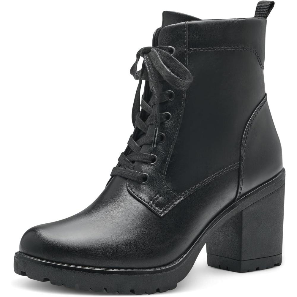 image:imageMARCO TOZZI Bottines Lacets Femme Talon Bloc VganesNoir