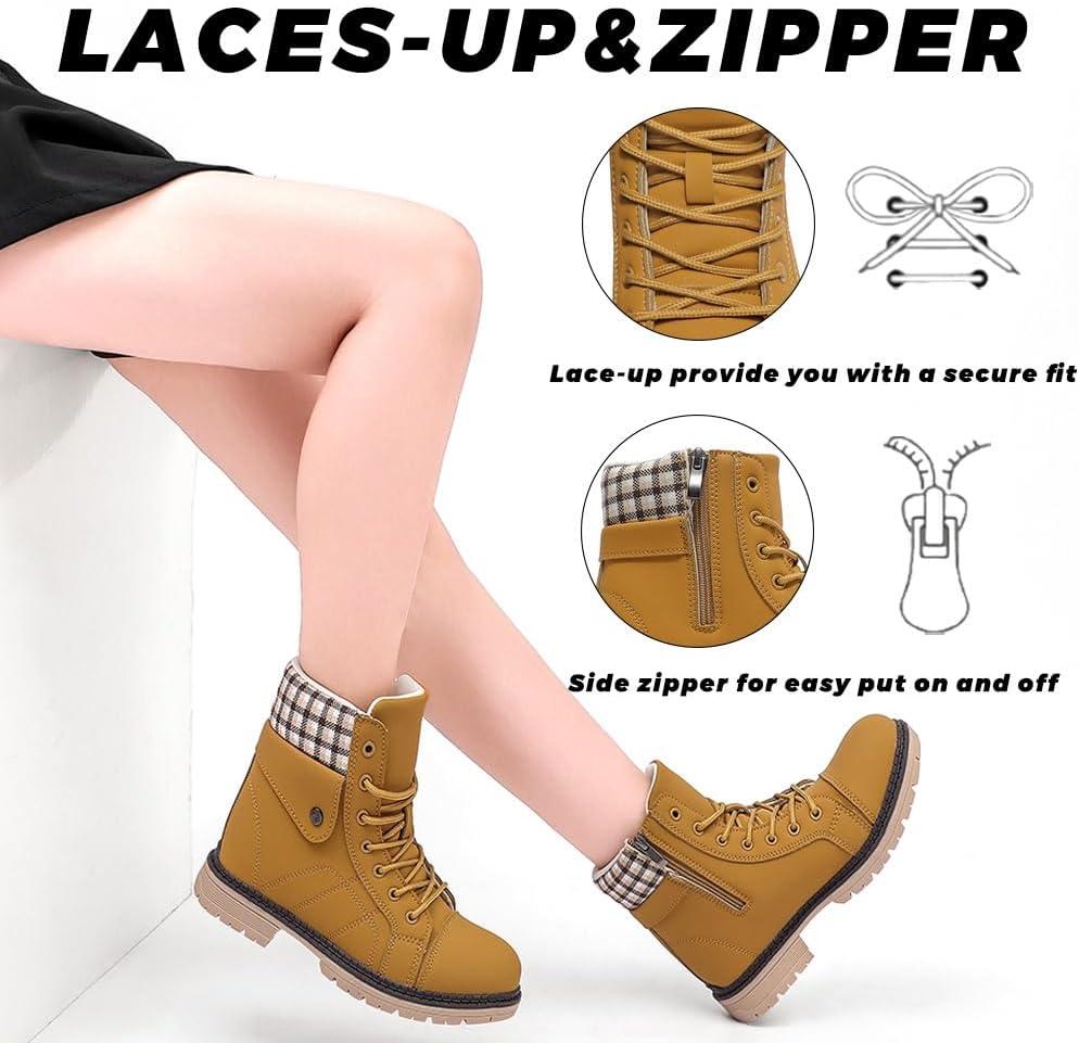 image:imageBottes Femme Hiver Chaussures Bottes de Neige Trekking Outdoor Botte Cheville Confort Chaude Chaussures BootsMarron