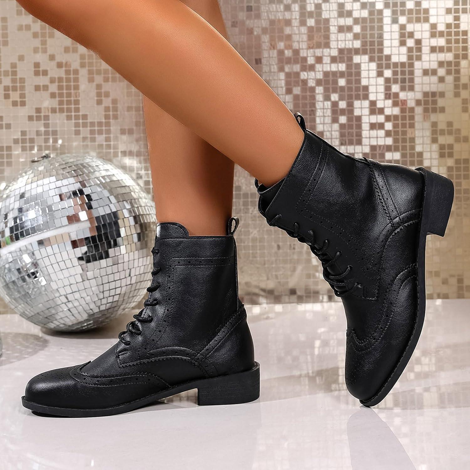 image:imageBottes Femme de la Mode Botte Confortables Bottines avec Fermeture clair pour lAutomne et de lhiver Vintage Bottes et Bottines Chunky Talons Chaud Cheville Chaussons AntidRapante01 le Noir