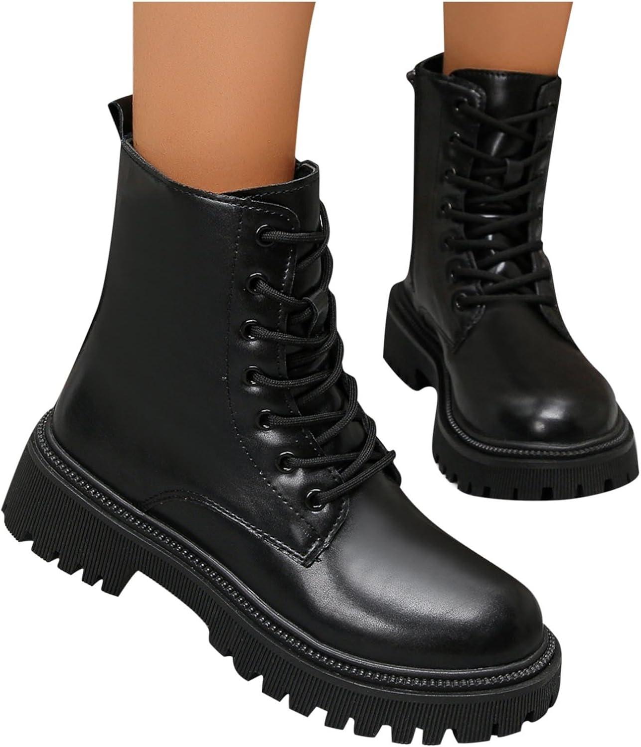image:imageBottes Femme de la Mode Botte Confortables Bottines avec Fermeture clair pour lAutomne et de lhiver Vintage Bottes et Bottines Chunky Talons Chaud Cheville Chaussons AntidRapante05 le Noir