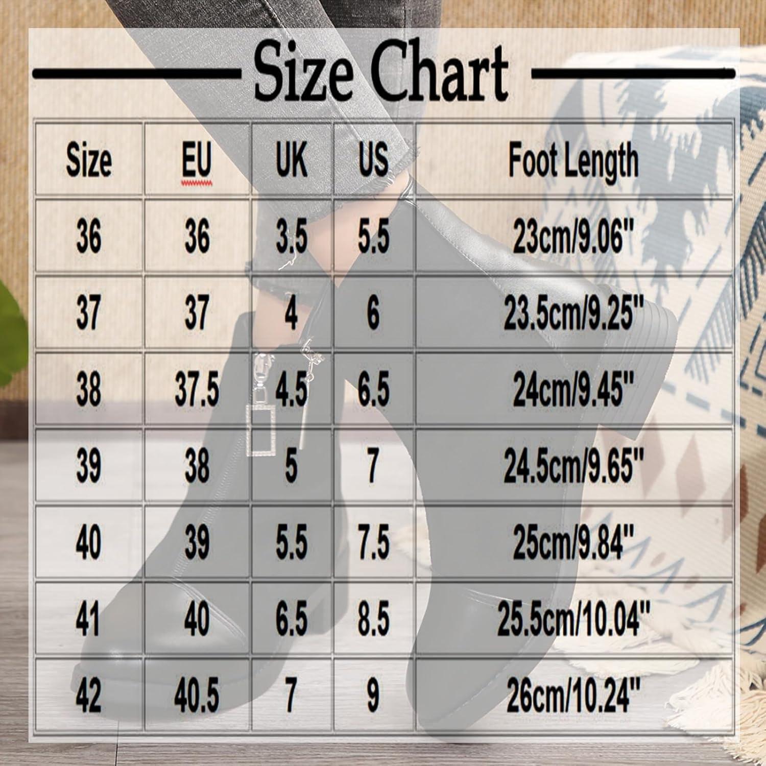 image:imageBottes Femme de la Mode Botte Confortables Bottines avec Fermeture clair pour lAutomne et de lhiver Vintage Bottes et Bottines Chunky Talons Chaud Cheville Chaussons AntidRapante06 le Noir
