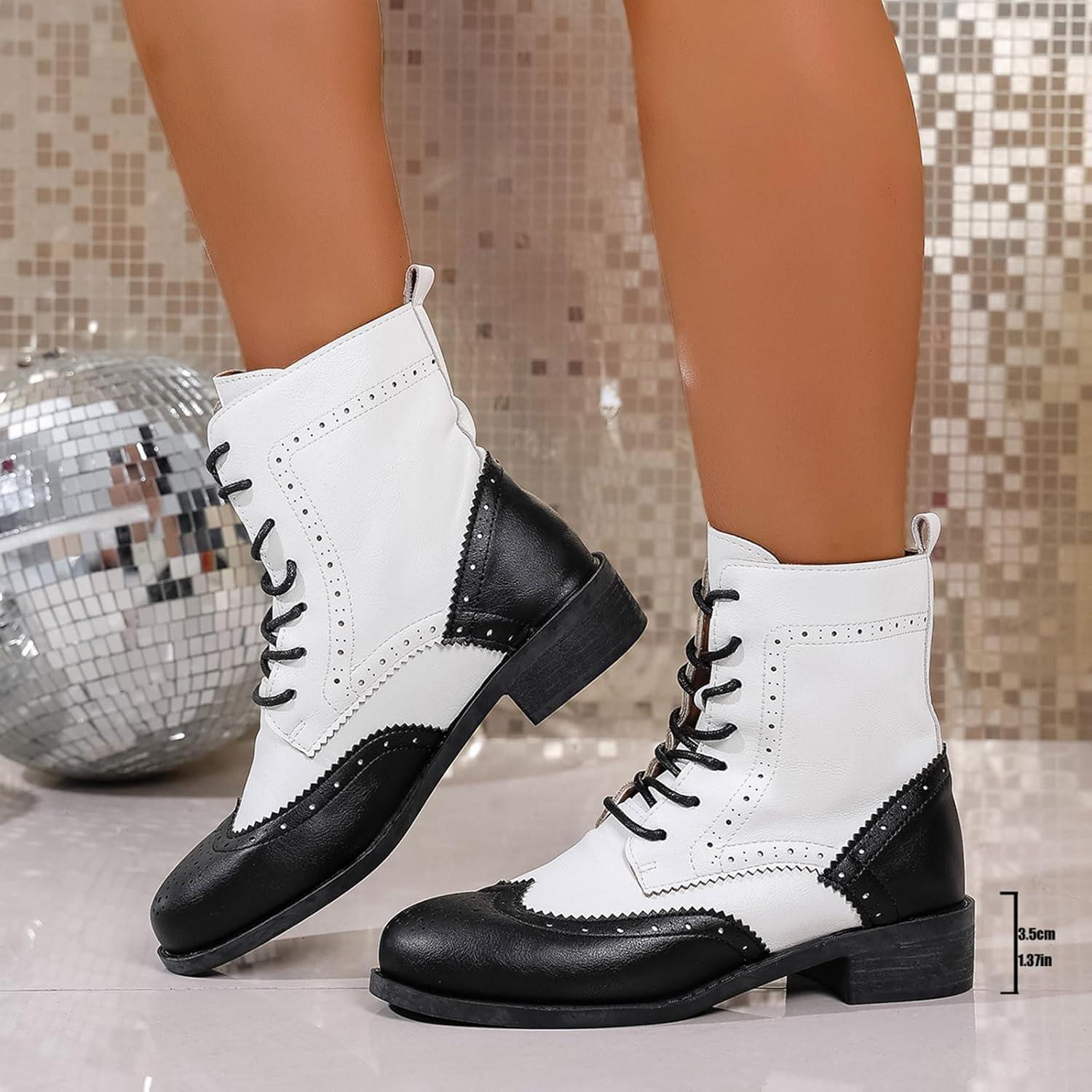 image:imageBottes Femme de la Mode Botte Confortables Bottines avec Fermeture clair pour lAutomne et de lhiver Vintage Bottes et Bottines Chunky Talons Chaud Cheville Chaussons AntidRapante01 Blanc