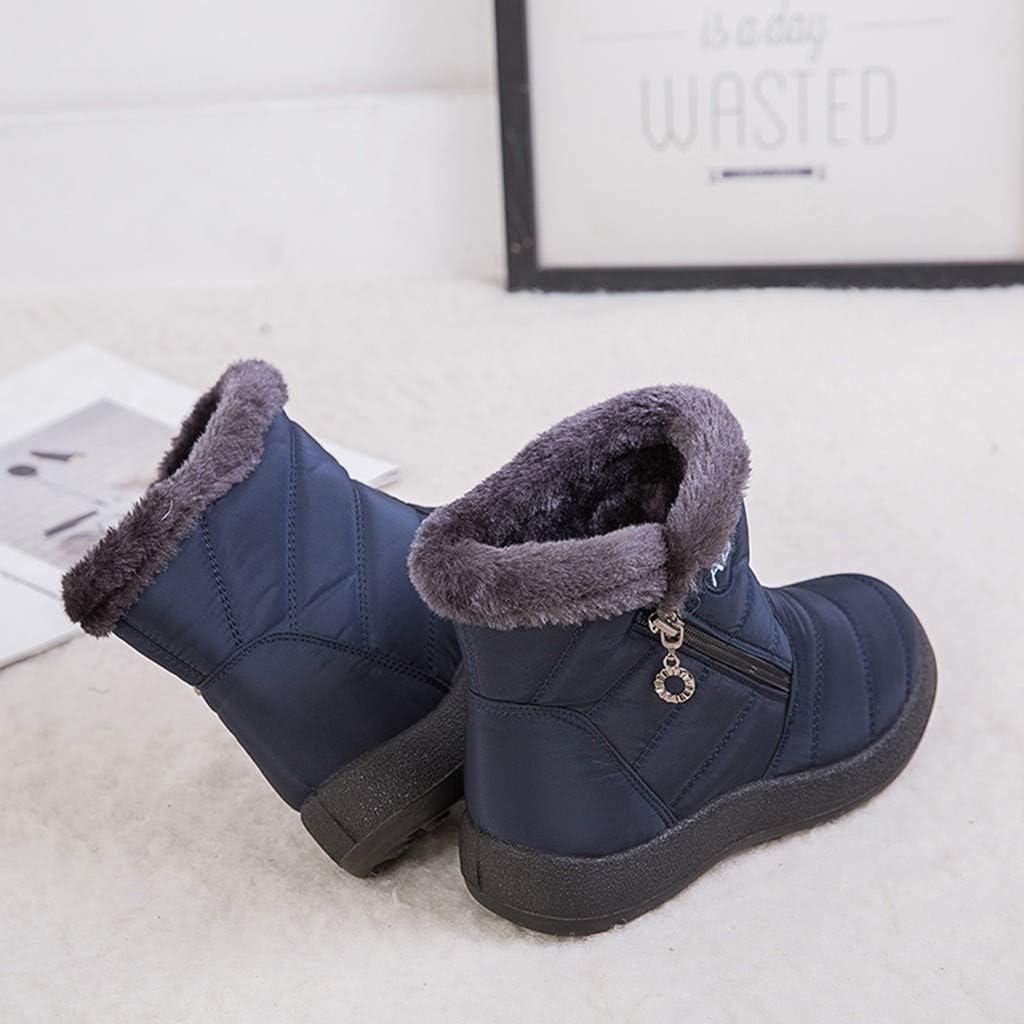 image:imageBottes dhiver pour femme Impermables Doubles Bottes de neige Chaudes et confortables Pour lextrieur Antidrapantes Rsistantes lusureBleu
