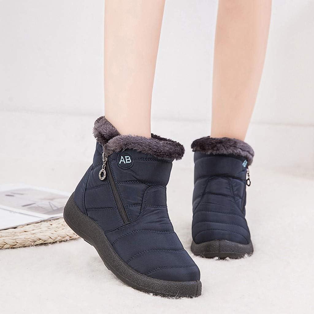 image:imageBottes dhiver pour femme Impermables Doubles Bottes de neige Chaudes et confortables Pour lextrieur Antidrapantes Rsistantes lusureBleu