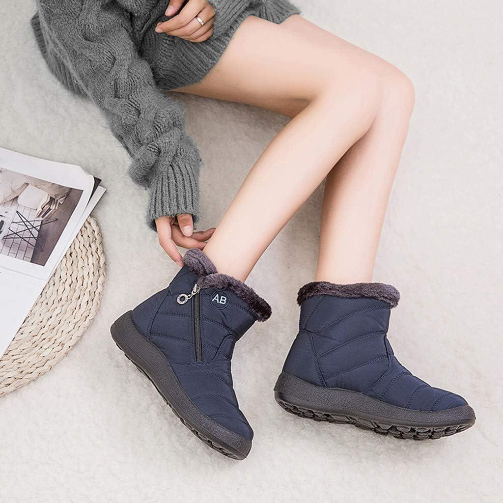 image:imageBottes dhiver pour femme Impermables Doubles Bottes de neige Chaudes et confortables Pour lextrieur Antidrapantes Rsistantes lusureBleu