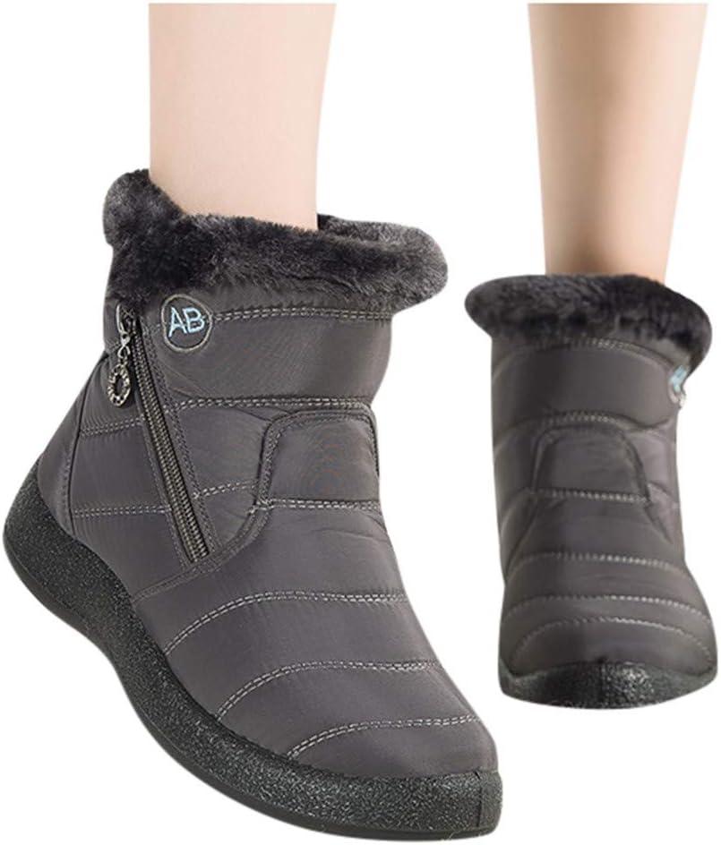image:imageBottes dhiver pour femme Impermables Doubles Bottes de neige Chaudes et confortables Pour lextrieur Antidrapantes Rsistantes lusureGris