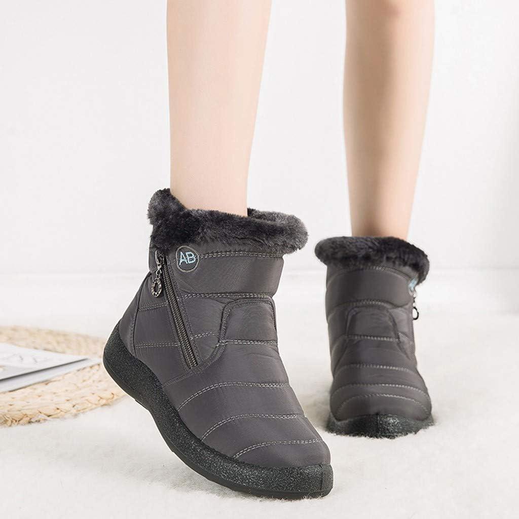 image:imageBottes dhiver pour femme Impermables Doubles Bottes de neige Chaudes et confortables Pour lextrieur Antidrapantes Rsistantes lusureGris