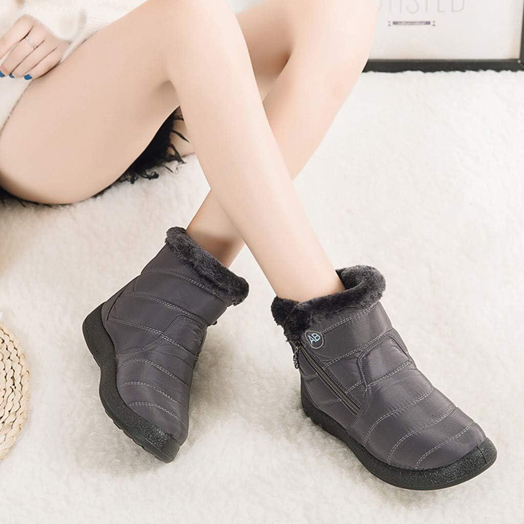 image:imageBottes dhiver pour femme Impermables Doubles Bottes de neige Chaudes et confortables Pour lextrieur Antidrapantes Rsistantes lusureGris