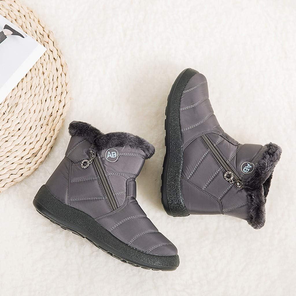 image:imageBottes dhiver pour femme Impermables Doubles Bottes de neige Chaudes et confortables Pour lextrieur Antidrapantes Rsistantes lusureGris