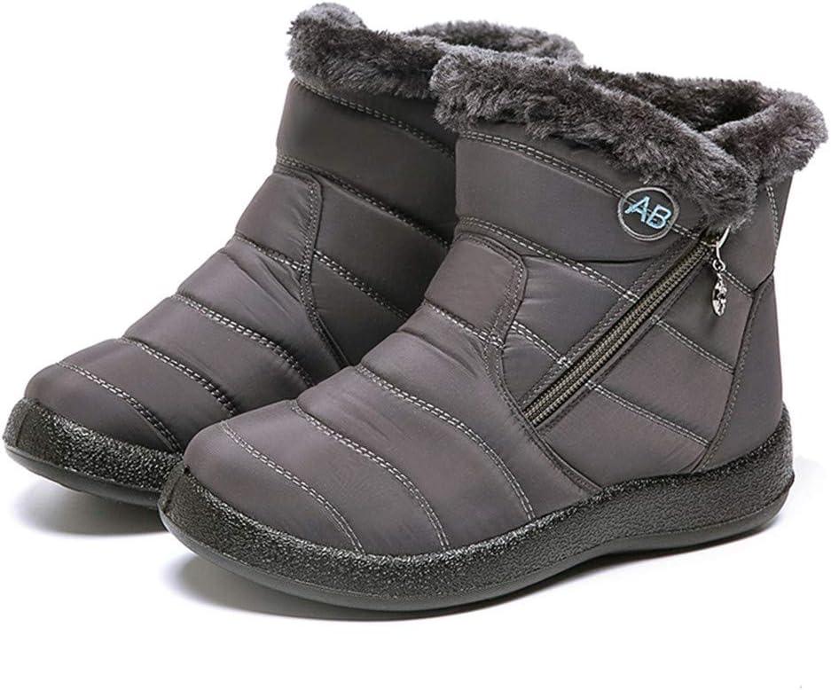 image:imageBottes dhiver pour femme Impermables Doubles Bottes de neige Chaudes et confortables Pour lextrieur Antidrapantes Rsistantes lusureGris