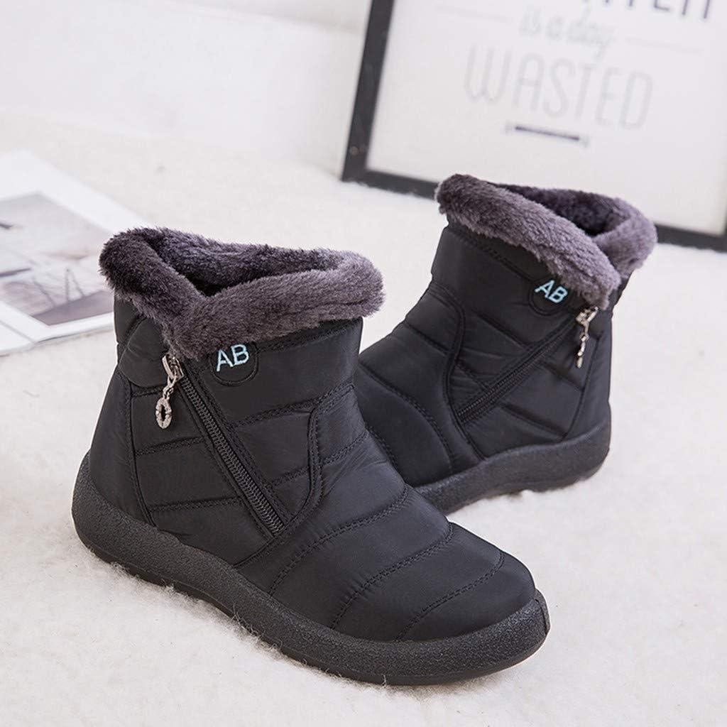 image:imageBottes dhiver pour femme Impermables Doubles Bottes de neige Chaudes et confortables Pour lextrieur Antidrapantes Rsistantes lusureNoir