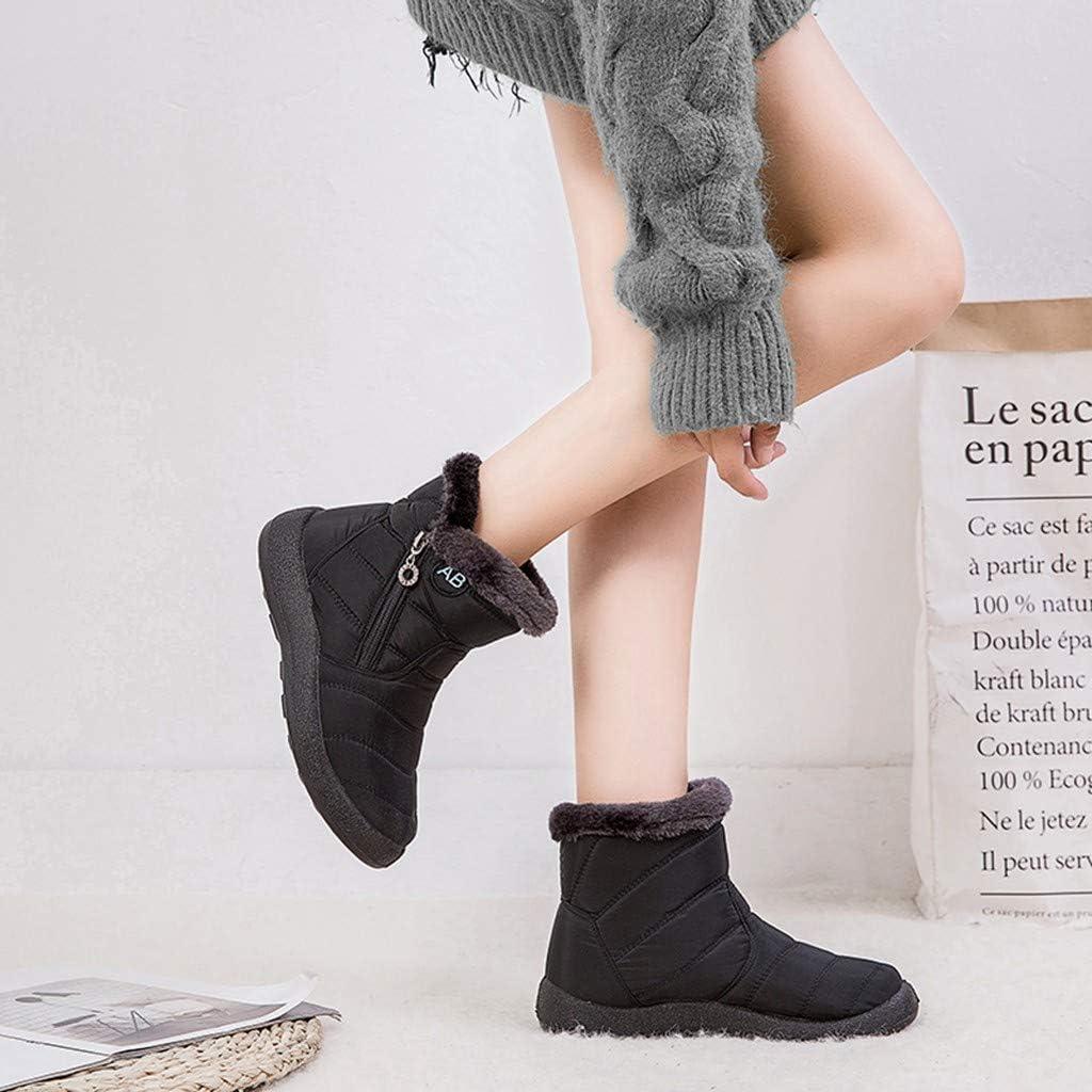 image:imageBottes dhiver pour femme Impermables Doubles Bottes de neige Chaudes et confortables Pour lextrieur Antidrapantes Rsistantes lusureNoir