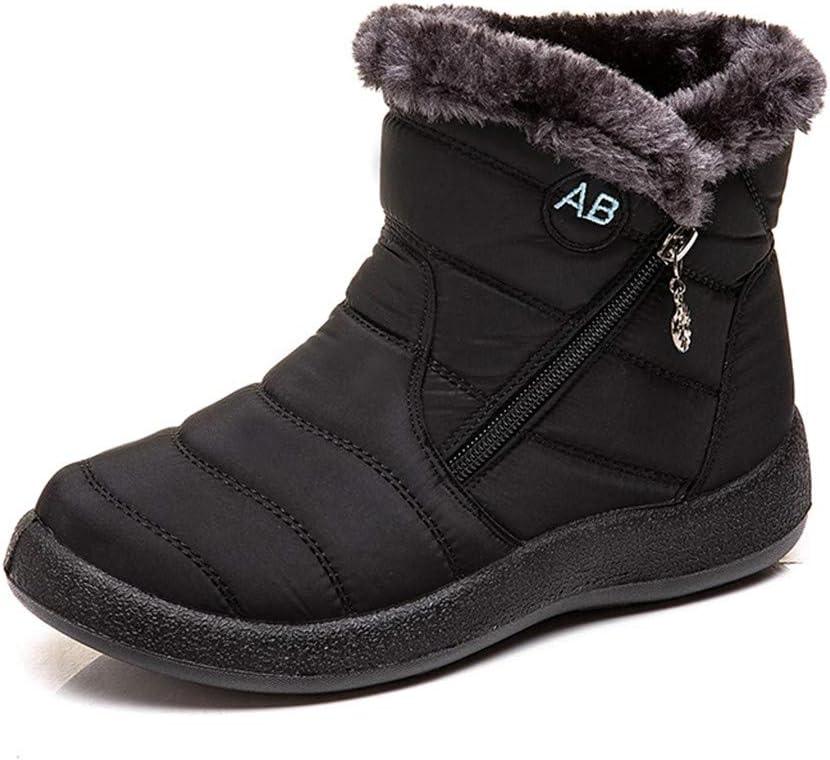 image:imageBottes dhiver pour femme Impermables Doubles Bottes de neige Chaudes et confortables Pour lextrieur Antidrapantes Rsistantes lusureNoir