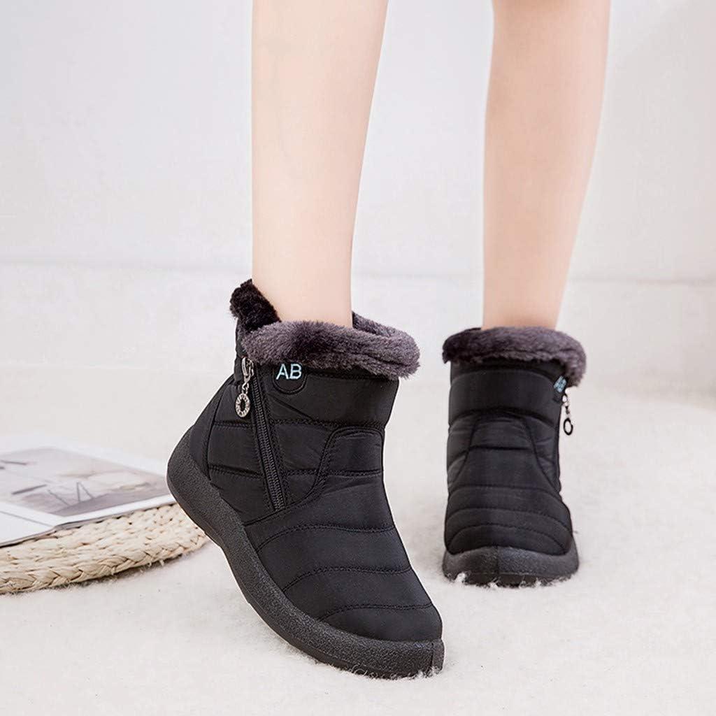 image:imageBottes dhiver pour femme Impermables Doubles Bottes de neige Chaudes et confortables Pour lextrieur Antidrapantes Rsistantes lusureNoir