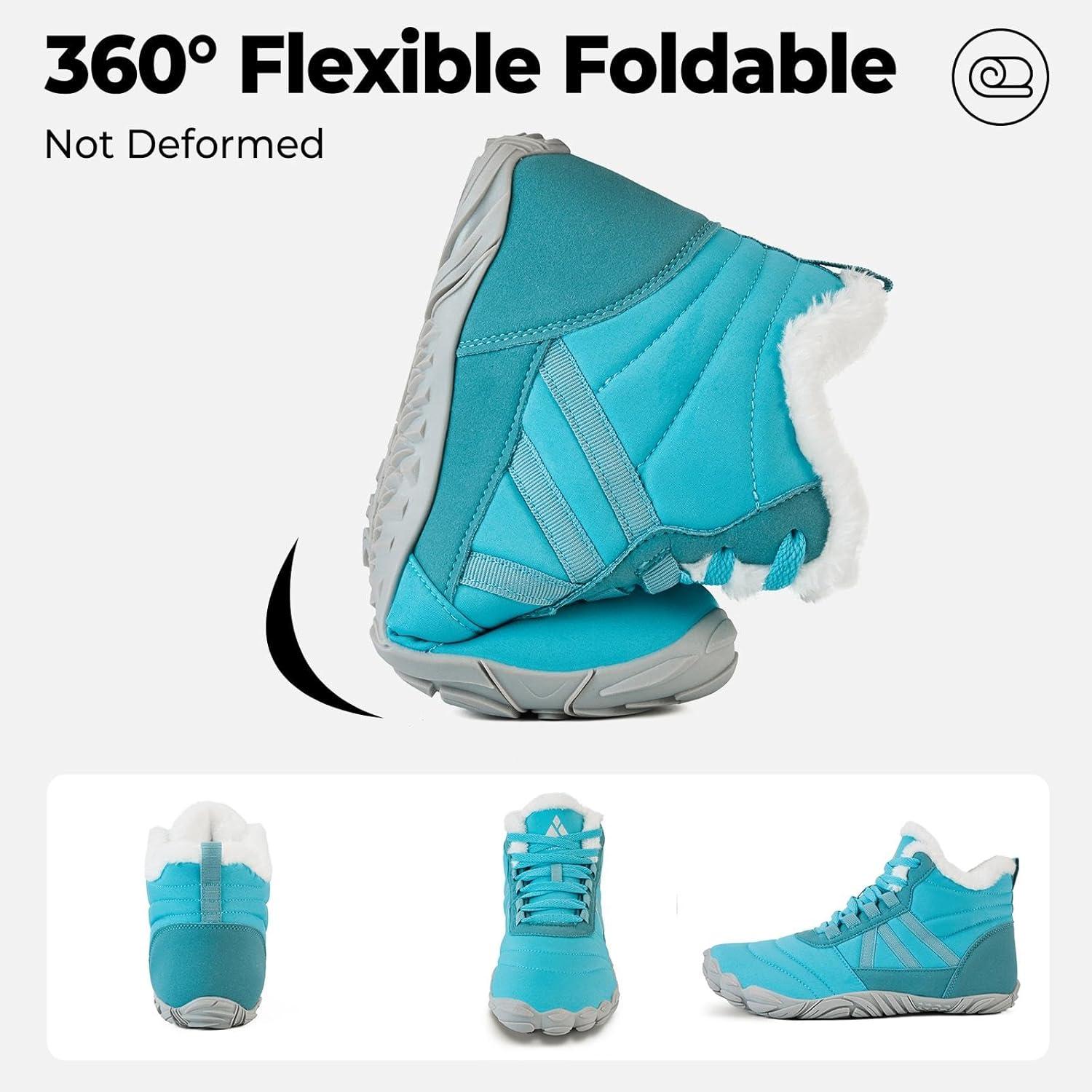 image:imageMishansha Bottes Hiver Chaudes Bottine Neige Chaussures Minimalist Gr3648Bleu Ciel