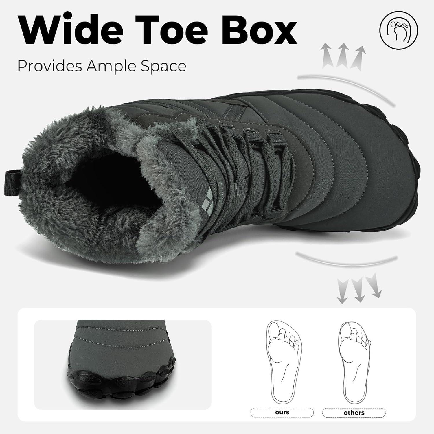 image:imageMishansha Bottes Hiver Chaudes Bottine Neige Chaussures Minimalist Gr3648Gris