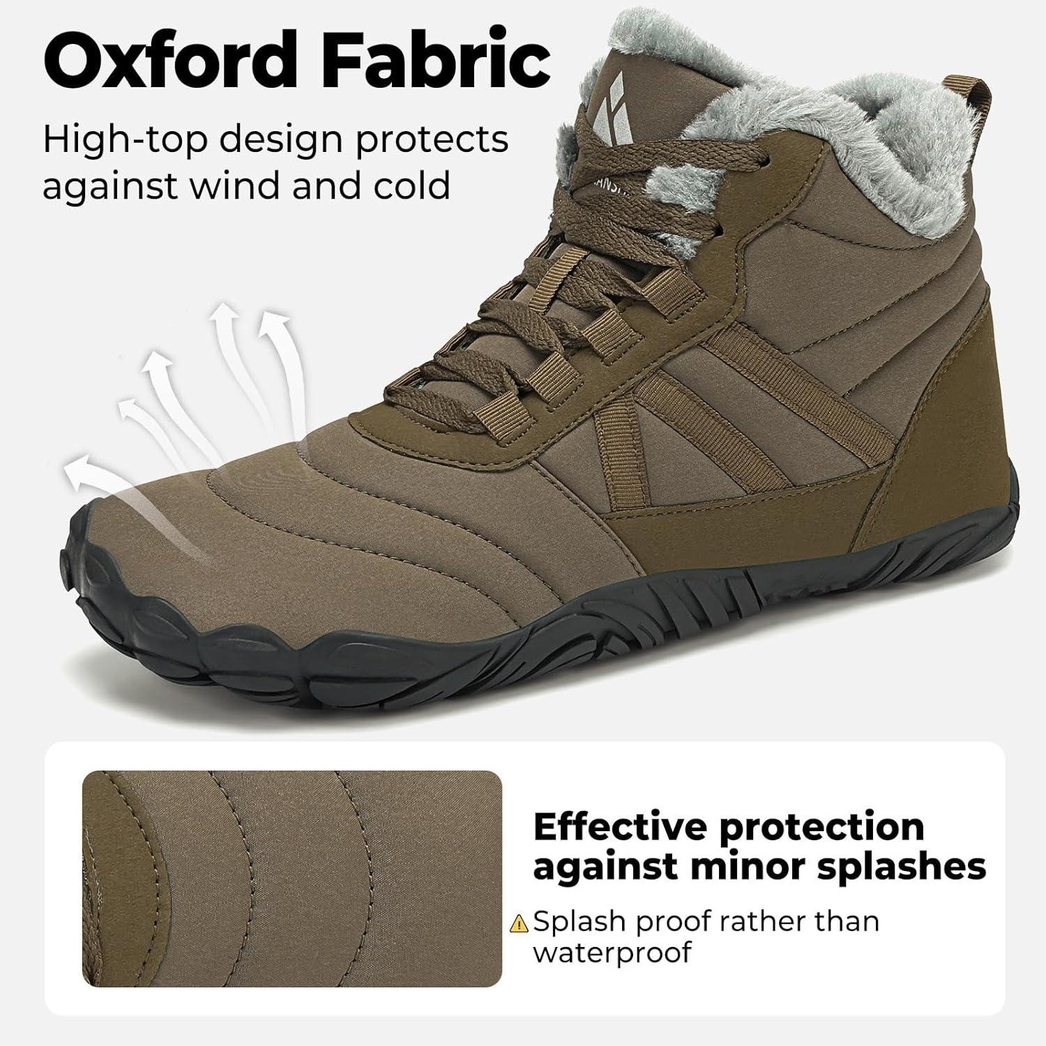 image:imageMishansha Bottes Hiver Chaudes Bottine Neige Chaussures Minimalist Gr3648Marron Fonc
