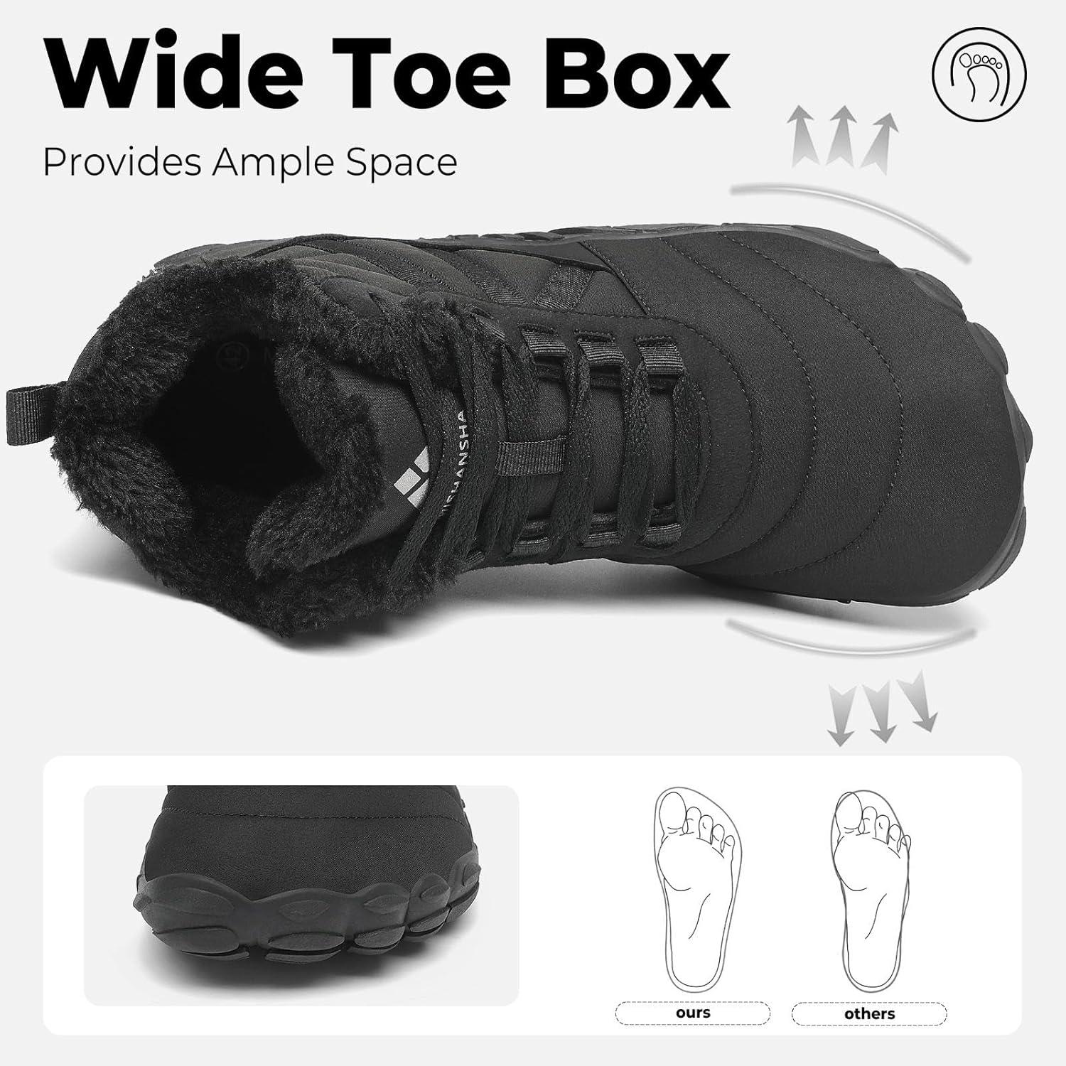 image:imageMishansha Bottes Hiver Chaudes Bottine Neige Chaussures Minimalist Gr3648Noir