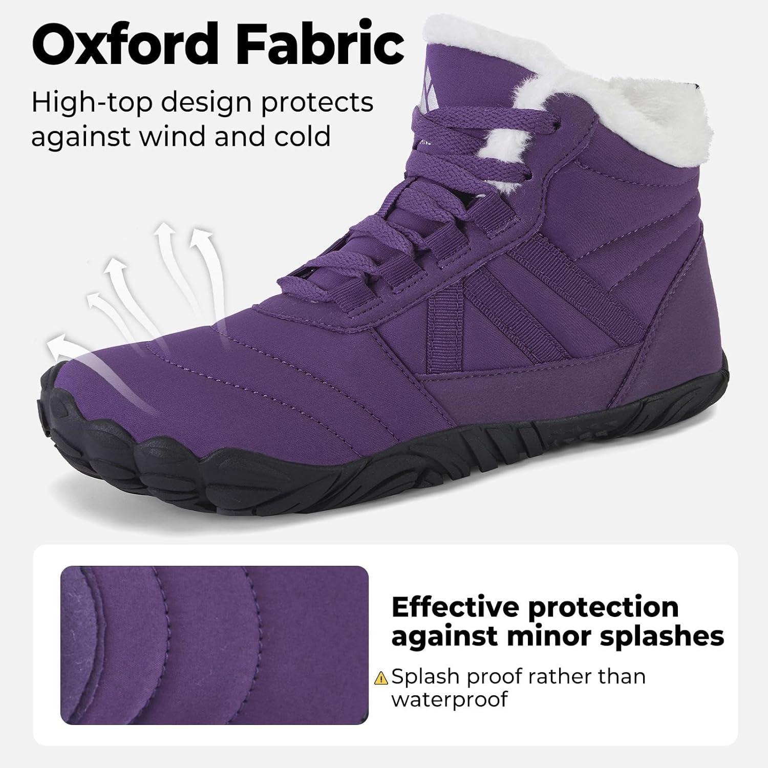 image:imageMishansha Bottes Hiver Chaudes Bottine Neige Chaussures Minimalist Gr3648Pourpre