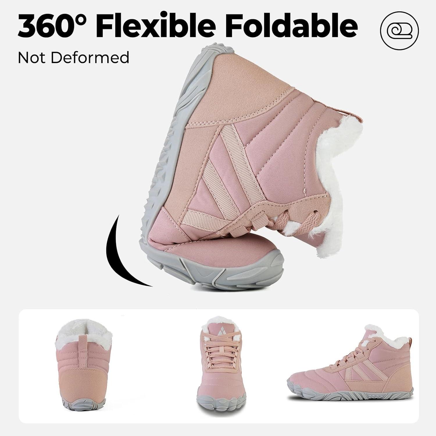 image:imageMishansha Bottes Hiver Chaudes Bottine Neige Chaussures Minimalist Gr3648Rose