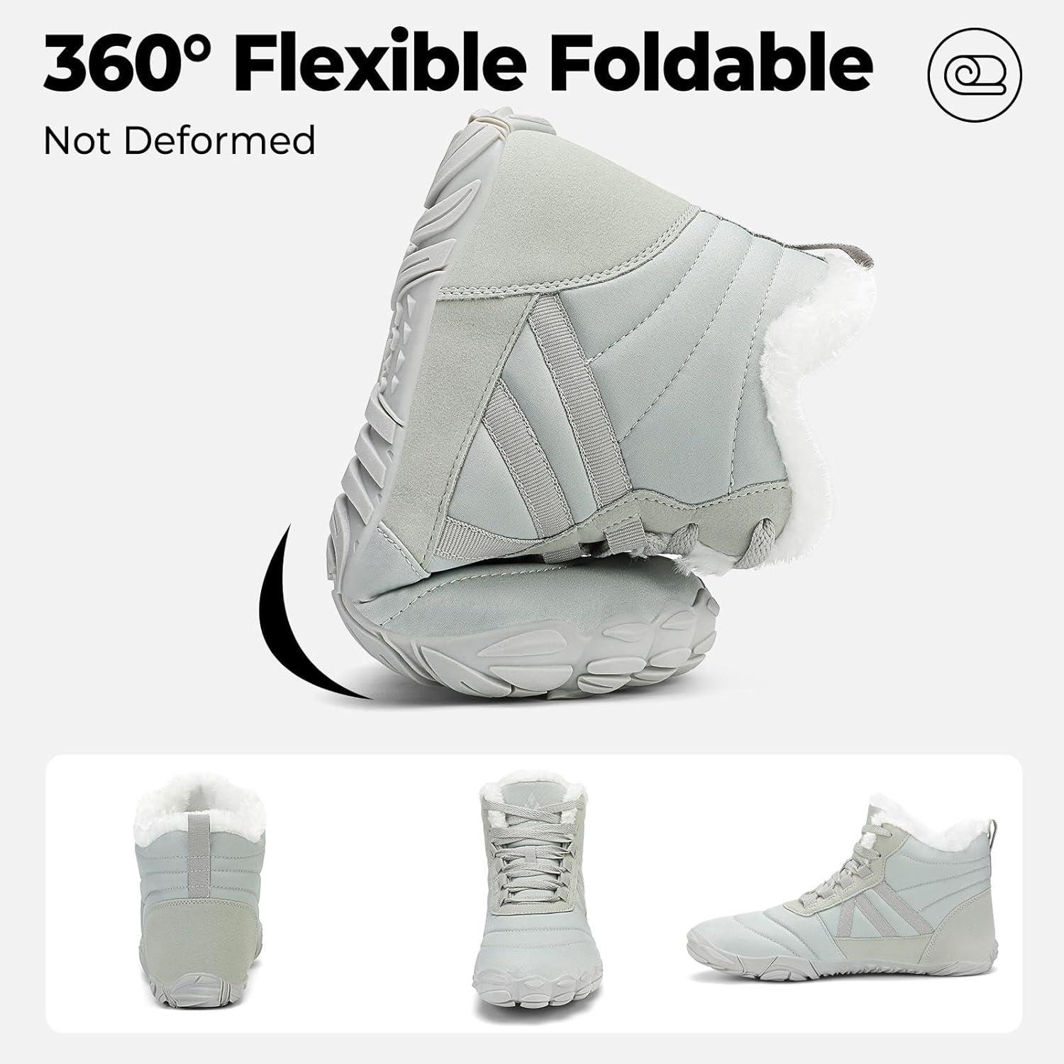 image:imageMishansha Bottes Hiver Chaudes Bottine Neige Chaussures Minimalist Gr3648Vert Clair