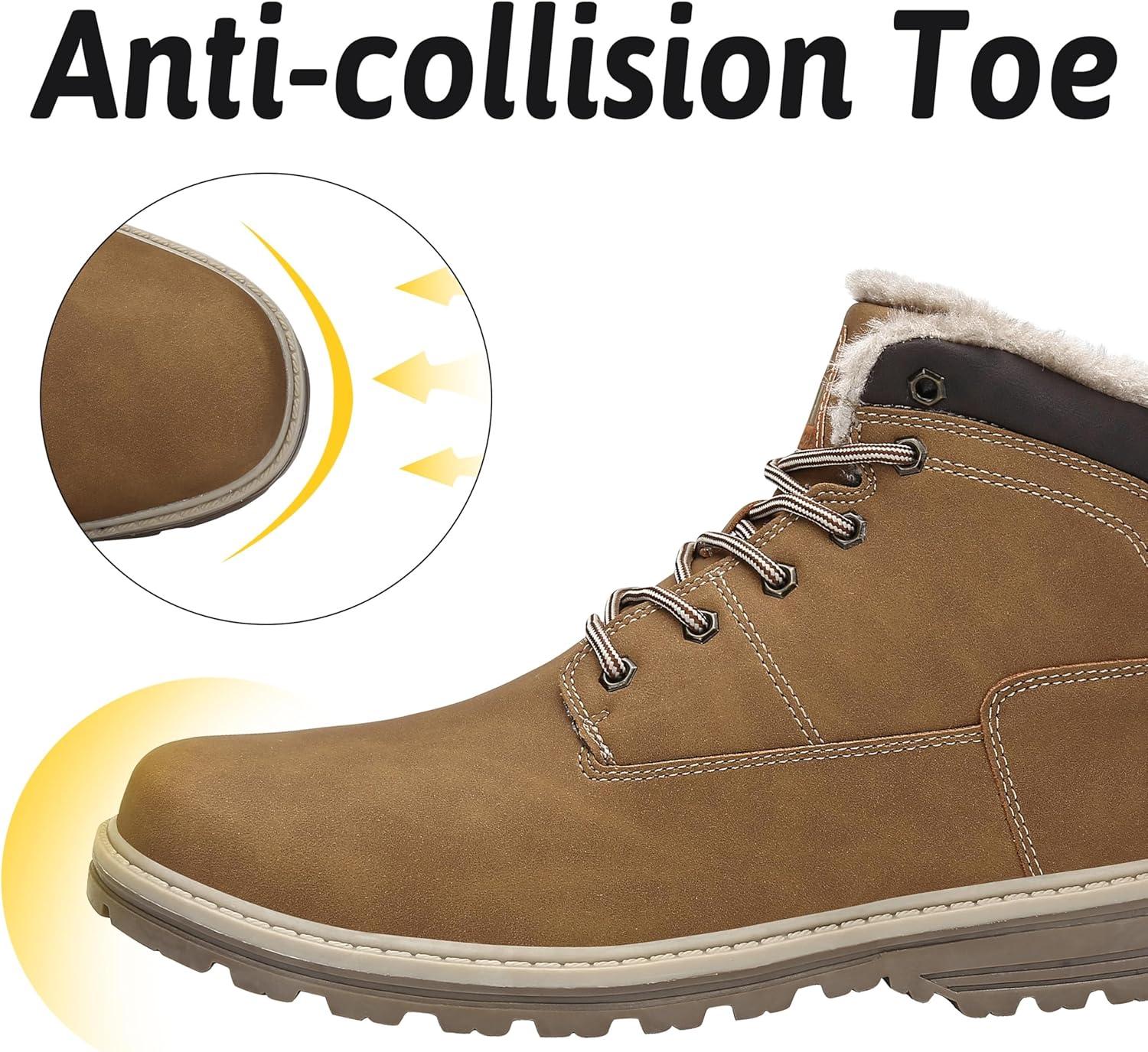 image:imageMishansha Homme Femme Bottes Hiver Randonne Chaussures Bottes de Neige Chaudes Fourrure Bottine GR3648Jaune Fonc