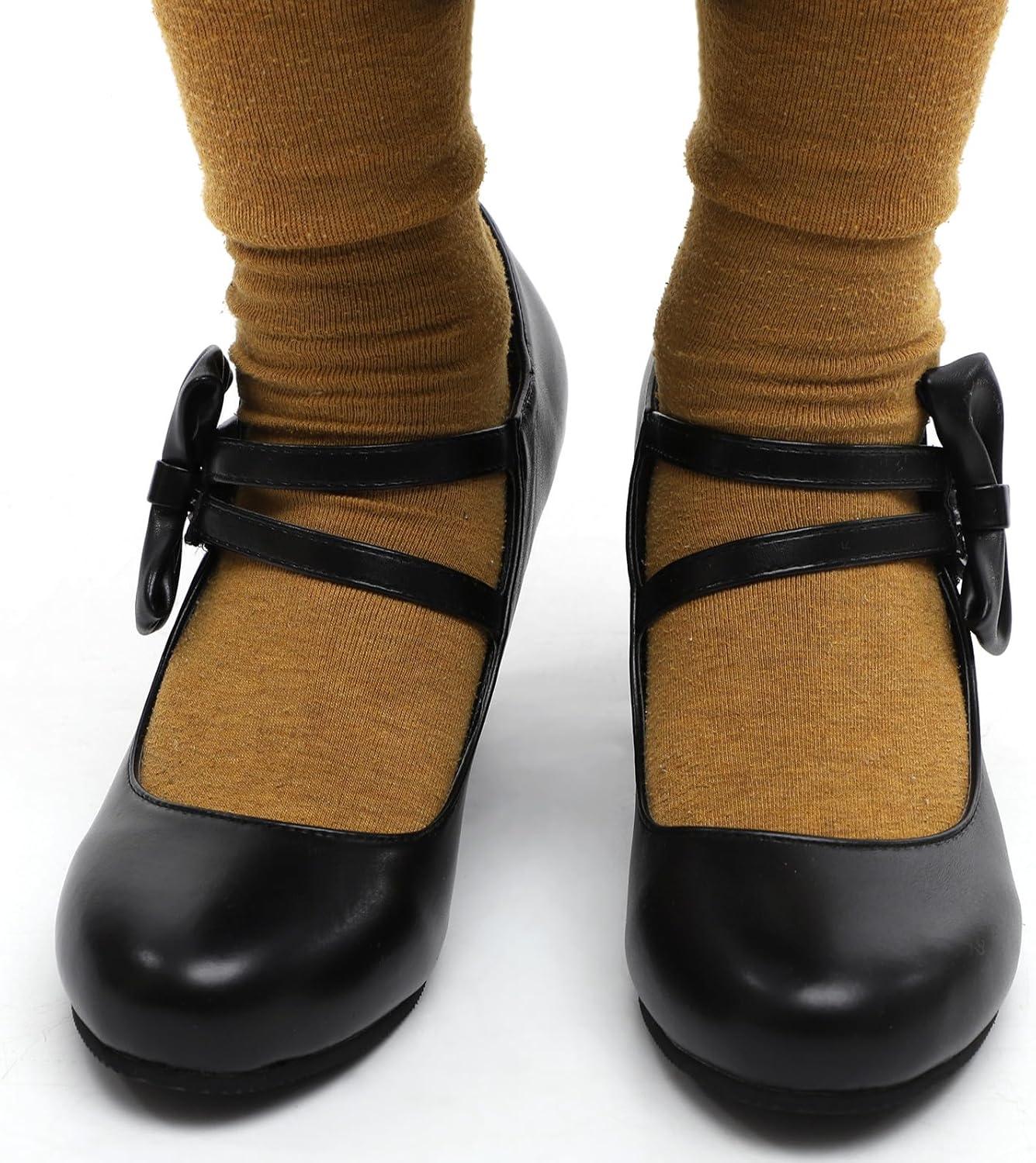 image:imageTEHAUX Escarpins Femme Talon Compens pais Bouts Lgrement Brids Couleur Noire Taille 37 Chaussures Nud Dcoratif lgantes pour Soire et Marche Confortable