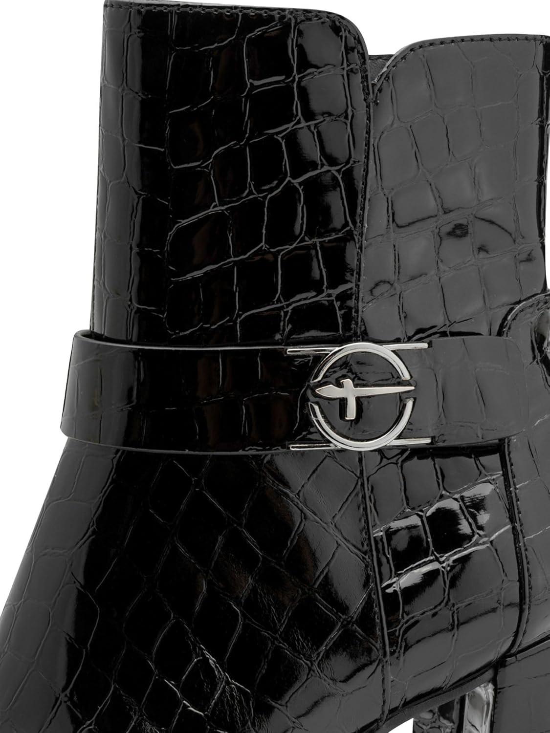 image:imageTamaris Femme Damen Boot Heel 12533745 BottineBlack Croco