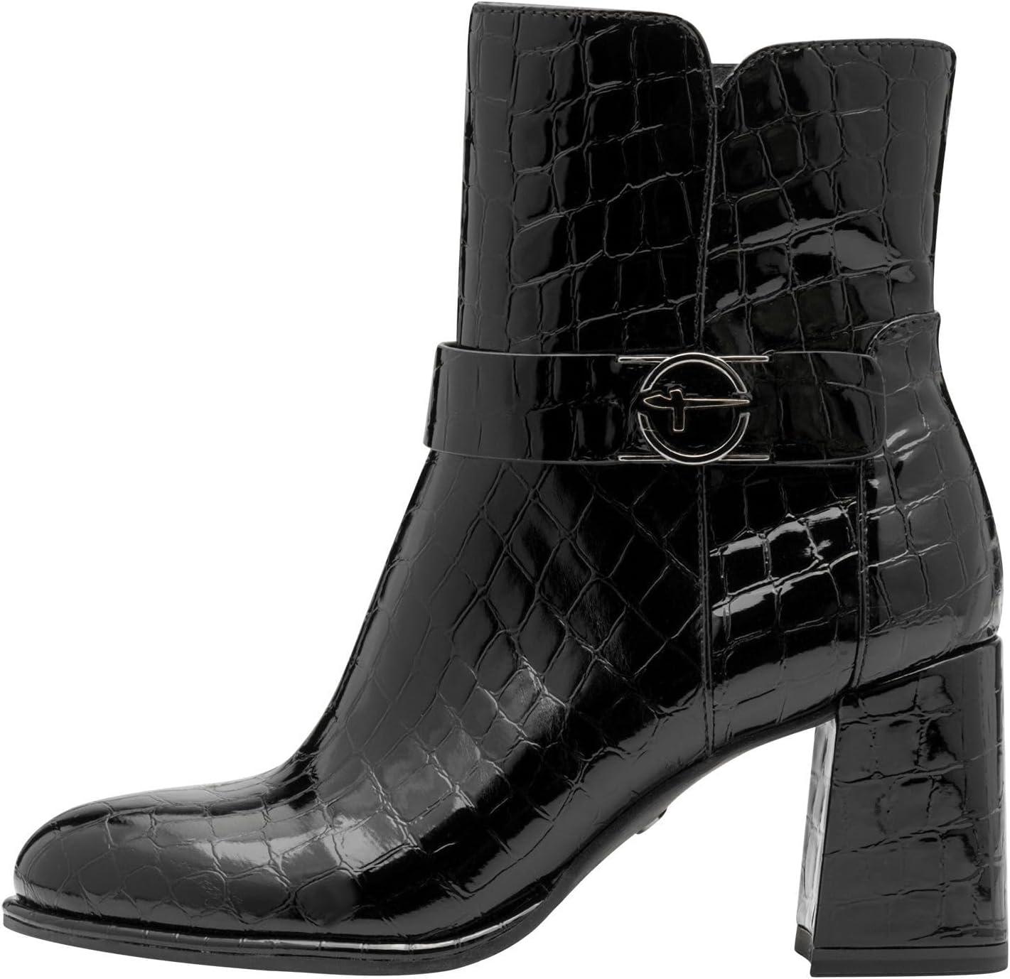 image:imageTamaris Femme Damen Boot Heel 12533745 BottineBlack Croco