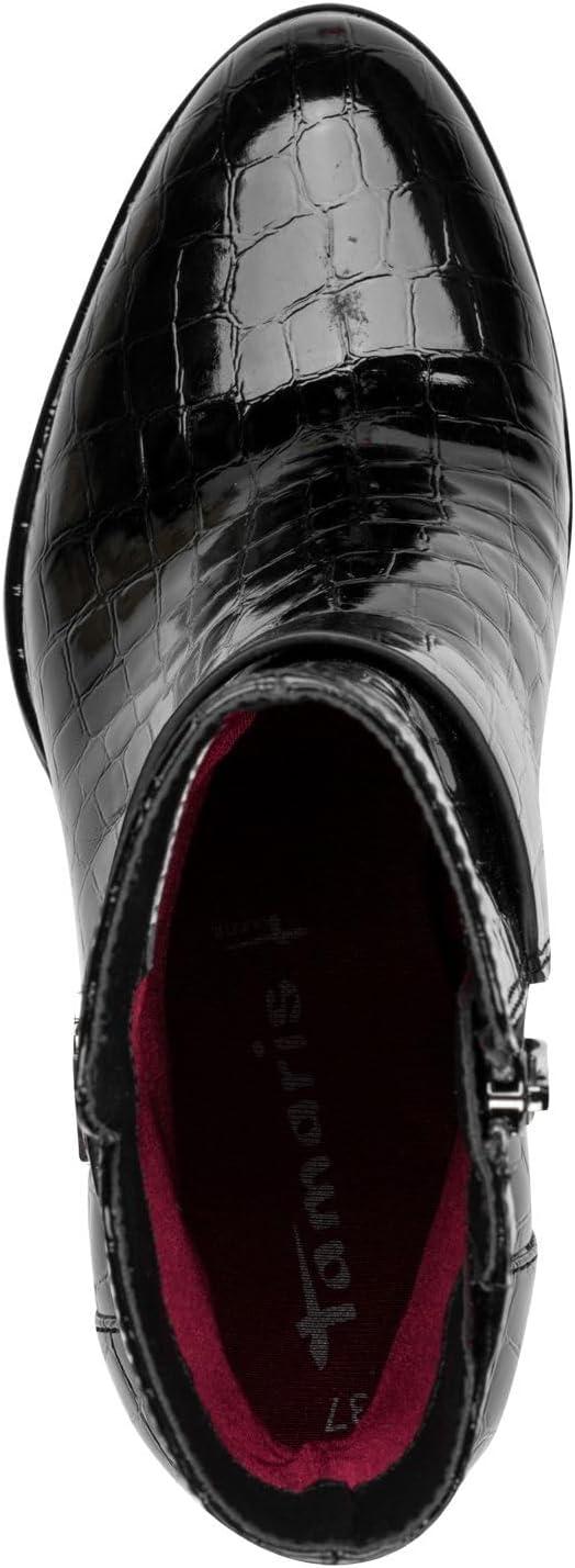 image:imageTamaris Femme Damen Boot Heel 12533745 BottineBlack Croco