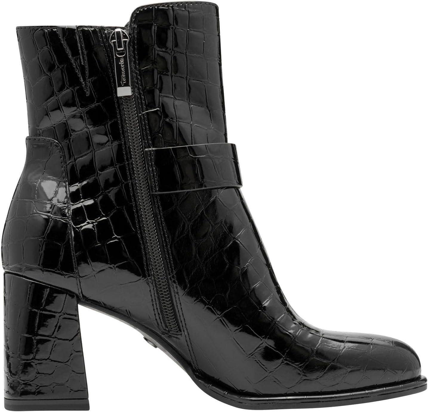 image:imageTamaris Femme Damen Boot Heel 12533745 BottineBlack Croco