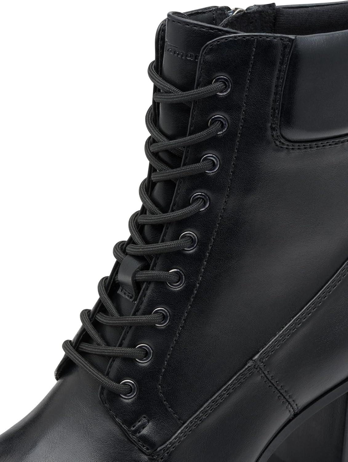 image:imageTamaris Femme Damen Lace Boot Heel 12513245 BottineNoir Mat