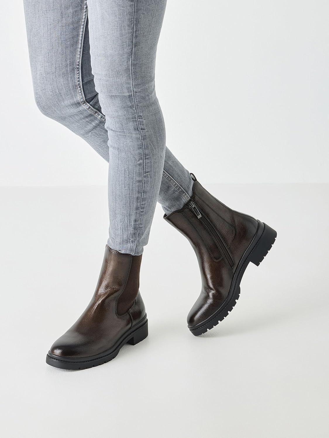 image:imageTamaris Tamaris Damen Chelsea 12542843 Bottine ChelseaFemmeMarron Brevet