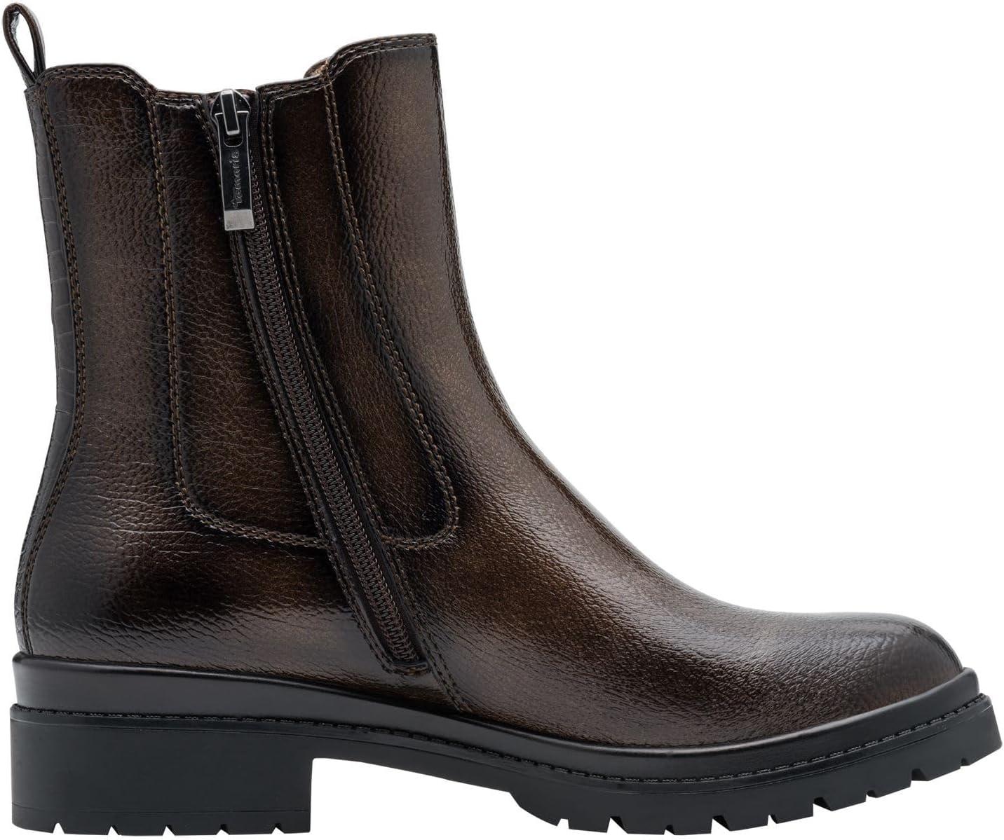 image:imageTamaris Tamaris Damen Chelsea 12542843 Bottine ChelseaFemmeMarron Brevet