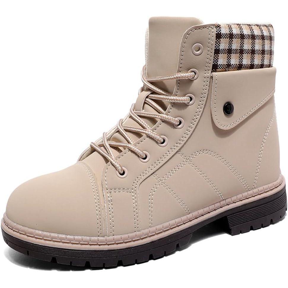 image:imageBottes Femme Hiver Chaussures Bottes de Neige Trekking Outdoor Botte Cheville Confort Chaude Chaussures BootsBeige