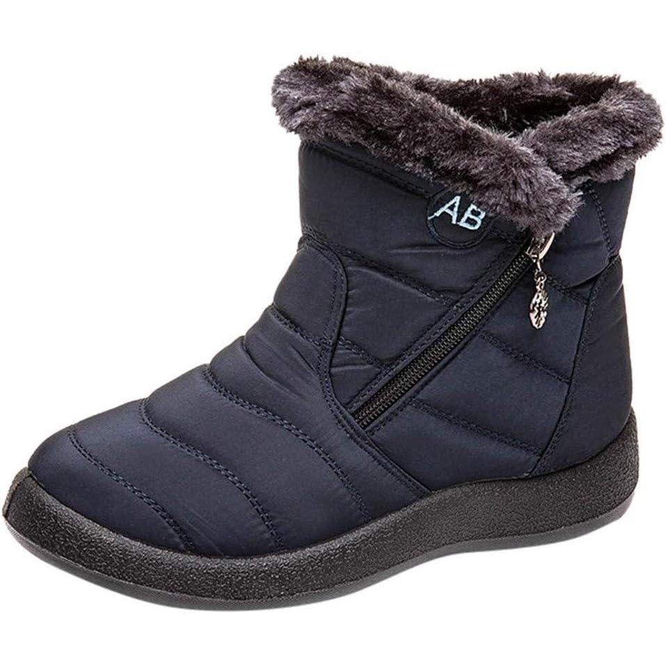 image:imageBottes dhiver pour femme Impermables Doubles Bottes de neige Chaudes et confortables Pour lextrieur Antidrapantes Rsistantes lusureBleu