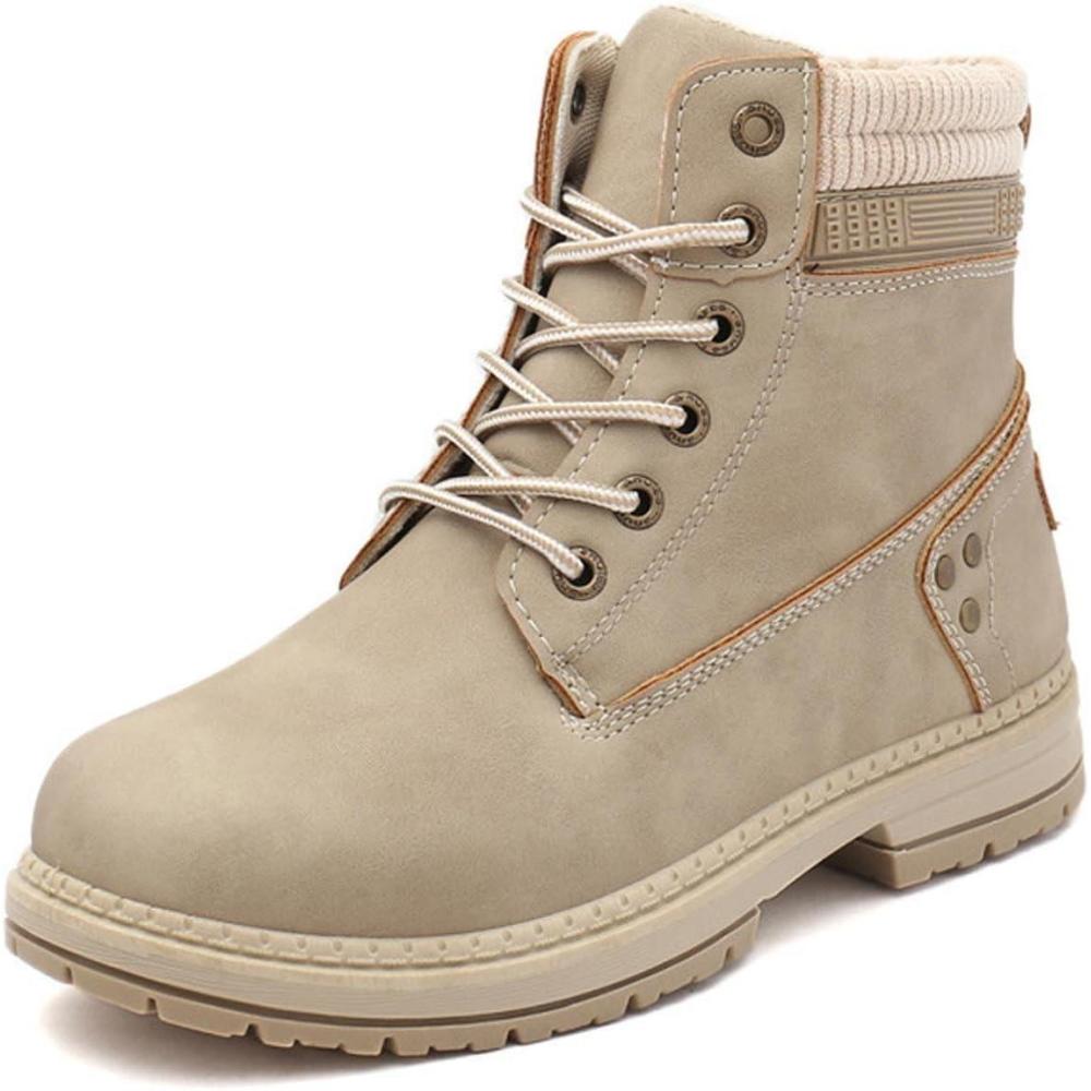 image:imageBottines de randonne dcontractes et confortables pour femme Lgres Antidrapantes Impermables lacets Pour lextrieur le trekking le travailBeige