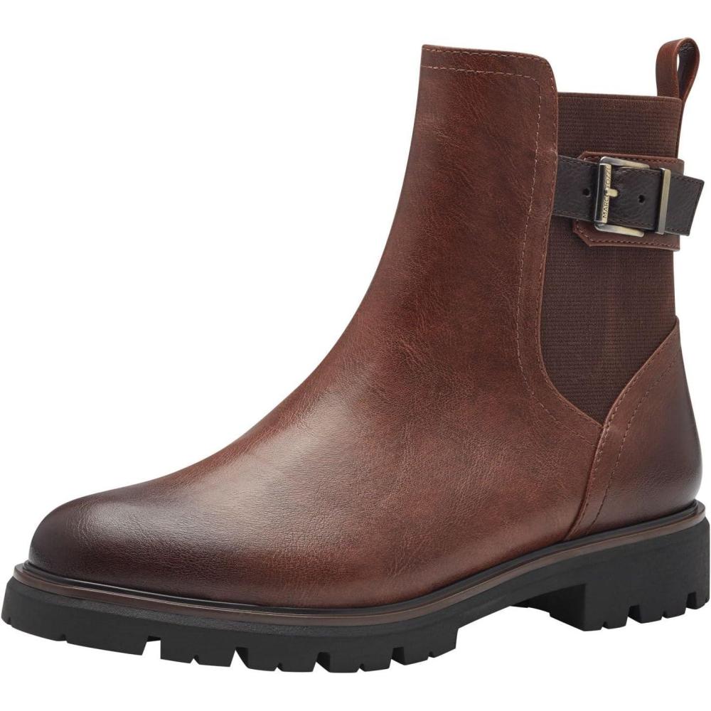 image:imageMARCO TOZZI Bottines Chelsea Femme avec Fermeture clair VganesCognac Comb