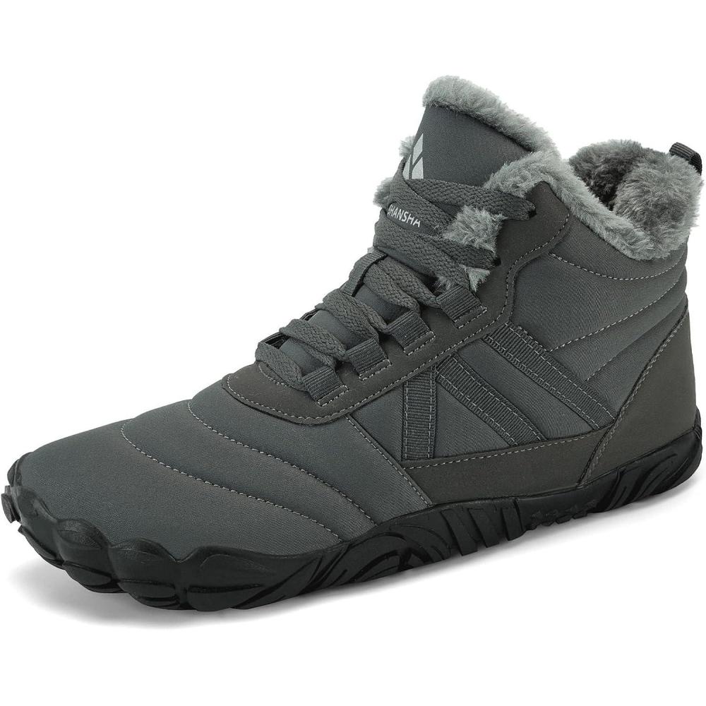 image:imageMishansha Bottes Hiver Chaudes Bottine Neige Chaussures Minimalist Gr3648Gris