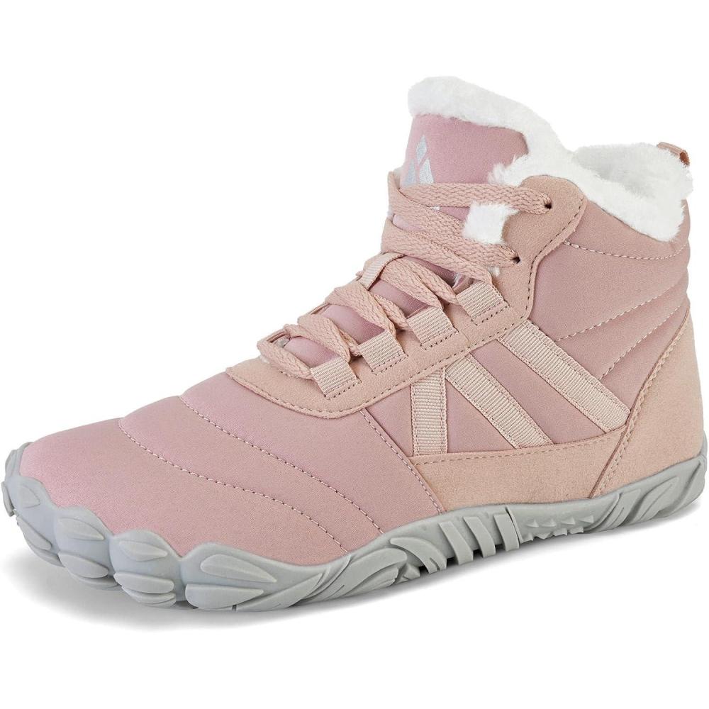 image:imageMishansha Bottes Hiver Chaudes Bottine Neige Chaussures Minimalist Gr3648Rose